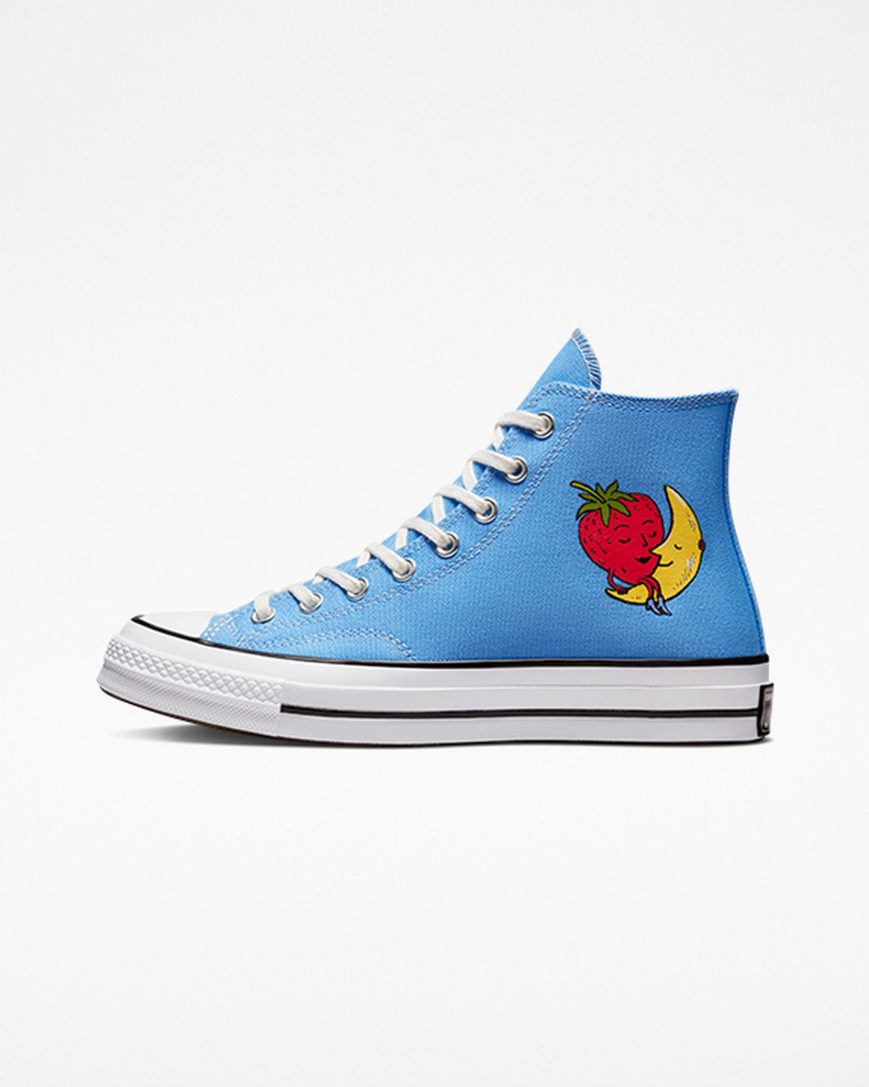 Zapatillas Altas Converse x Sky High Farm Workwear Chuck 70 Mujer Azules Multicolor Blancas | PE 7W805P